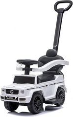 Mercedes Go Car with Handle - 36-9 White | Licensed Ride-On Push Car for Kids