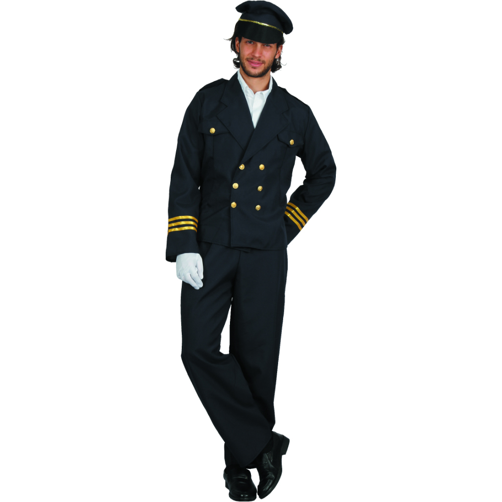Airline Captain Costume (Hat, Coat & Pants) | 093397