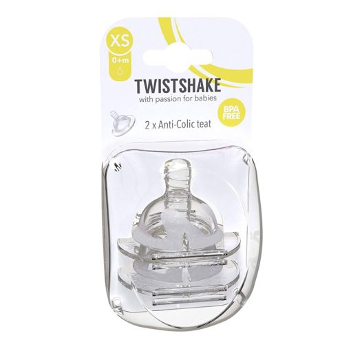 Twistshake Anticolic 2x Teats - XS Size (0+m) | TWI78081