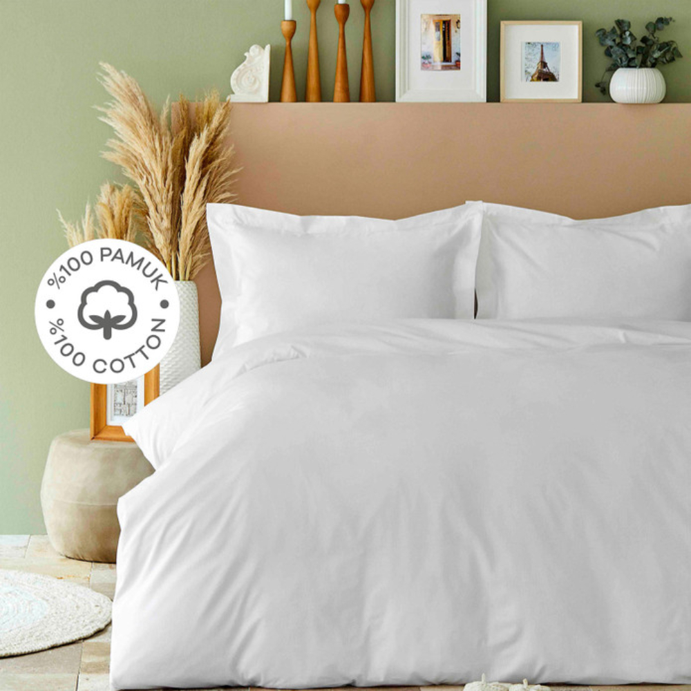 Karaca Back To Basic White Duvet Cover Set For One Person | 200.18.01.0064