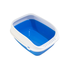 Cat Litter Box with Shovel - Blue