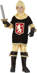 Knight Costume (Shirt, Hood, Pants, Gloves, Boot Tops) - Small Size (110–120 cm) | 881127