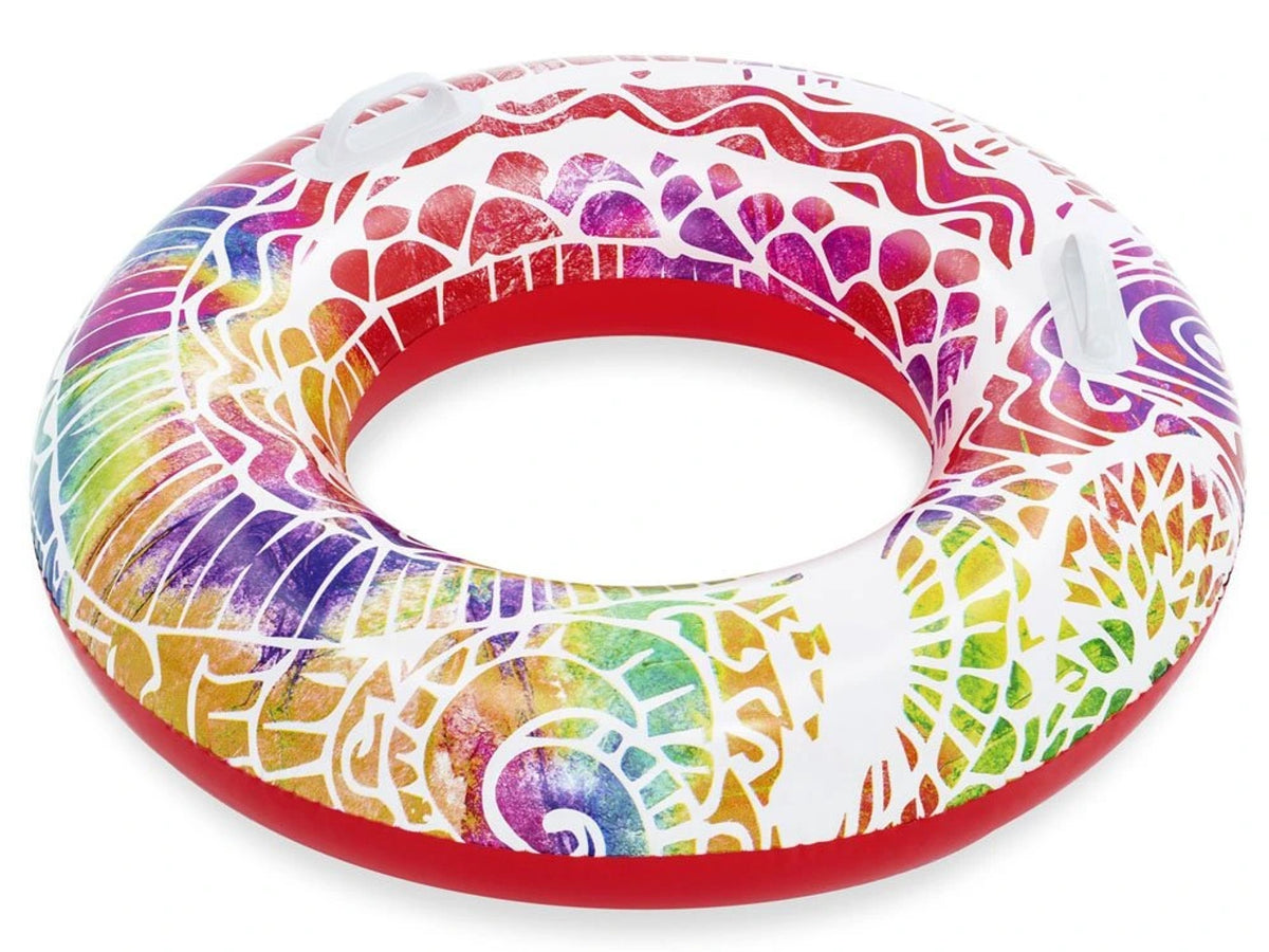 Bestway Inflatable Swim Ring - Red Rainbow Pattern | P-36084