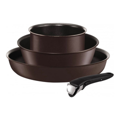 Tefal Ingenio Chef's Delight 4-Piece Cookware Set — Frypans, Saucepan + Detachable Handle | L6559702