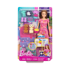 Barbie Doll and Play Set with 2 Toy Dogs | TE50622