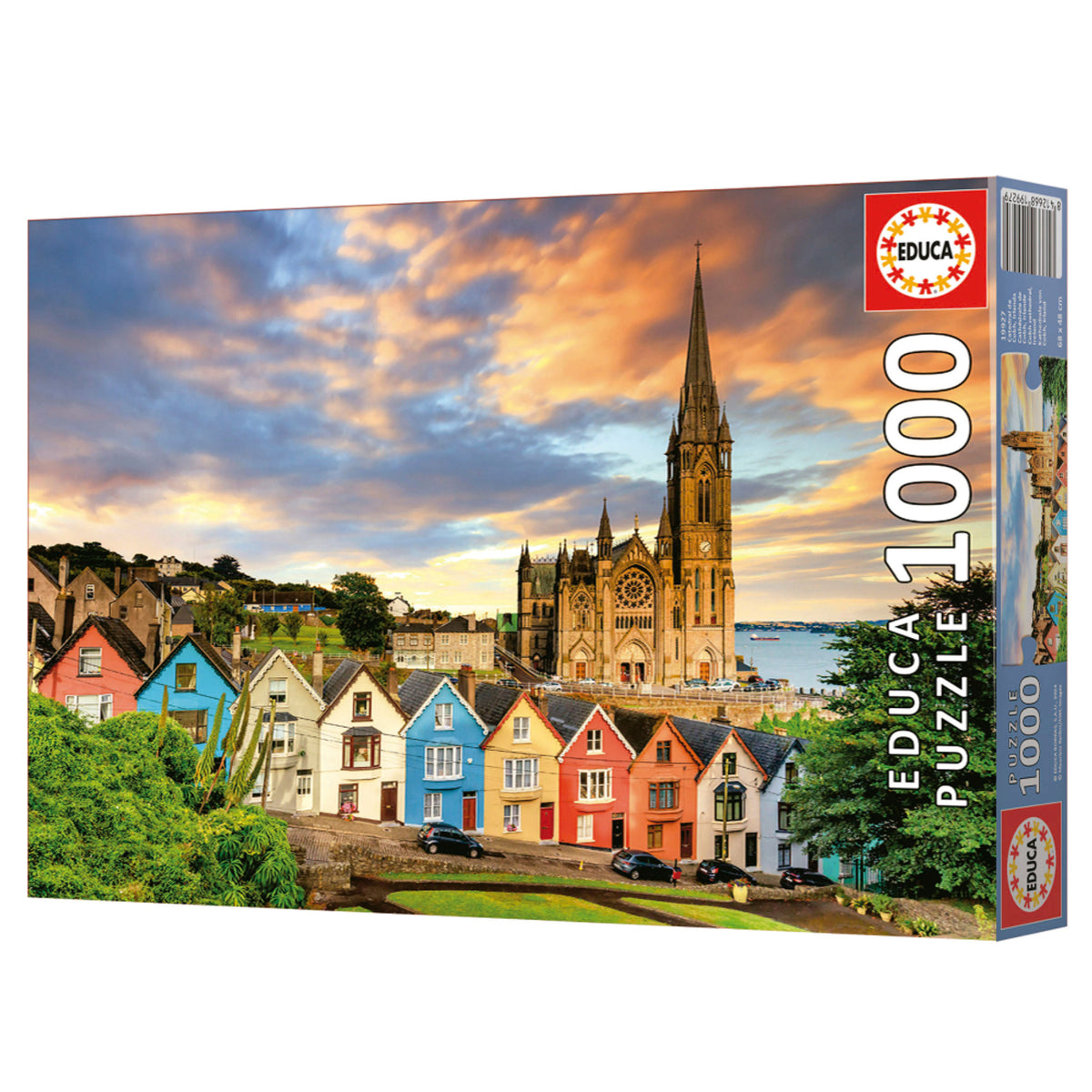 Educa 19927 - Cobh Cathedral & Colorful Houses 1000-Piece Jigsaw Puzzle | 19927