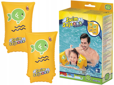 أربطة ذراع Bestway Swim Safe ABC قابلة للنفخ - تصميم السمكة الخضراء | P-32110