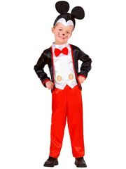 Mickey Mouse Costume (Jacket with Vest and Bowtie, Pants, Headpiece with Ears) - Medium Size (120–130 cm) | 49138