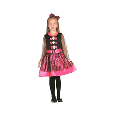 Skeleton Girl Costume (Dress, Headpiece) - Medium Size (120-130 cm) | 98823