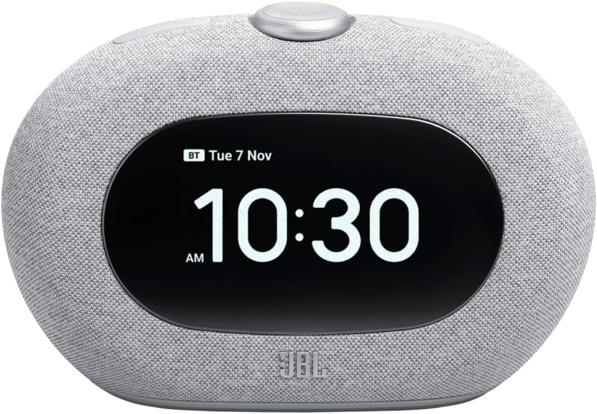 JBL Horizon 3 Bluetooth Clock Radio Speaker with FM, DAB/DAB+, and Ambient Light - Gray