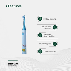 Green Lion Kids Electric Toothbrush - Blue | GNKDSELTBRBL