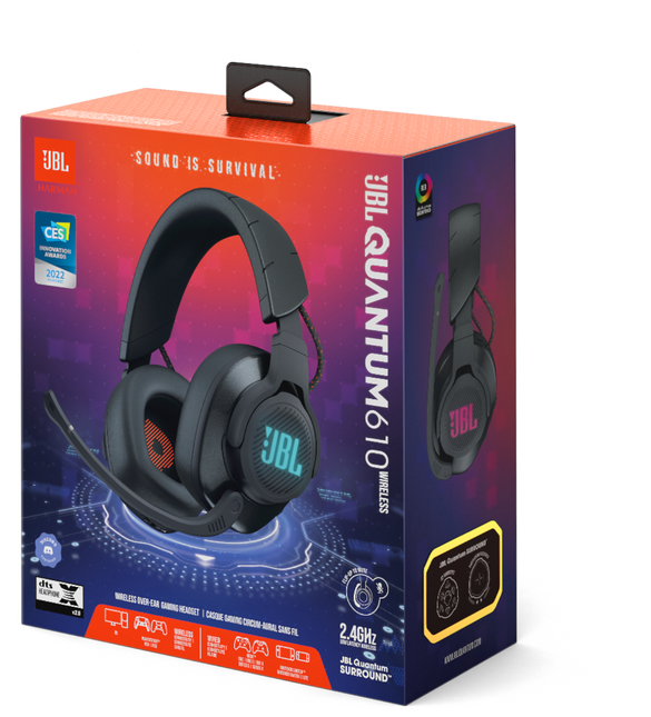 سماعة الألعاب اللاسلكية JBL Quantum 610 - أسود | JBL-QUANTUM610BLK