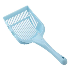 Cat Litter Shovel - Durable Plastic Scoop with Handle for Easy Cleaning - Blue