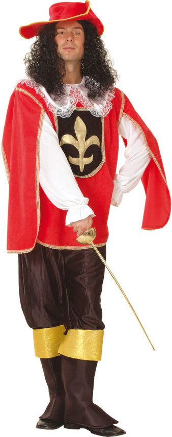 Lambert Musketeer Costume (Shirt with Shoulder Cape, Trousers, Boot Covers & Hat) | 891143