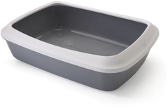 Cat Litter Box with Shovel – Grey