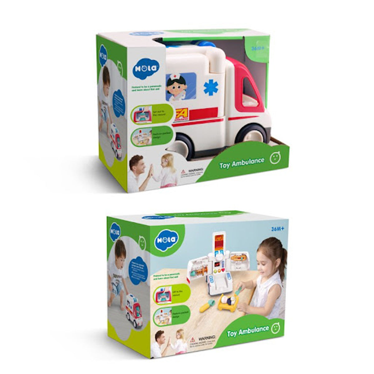 Mola Toy Ambulance Playset with Medical Tools & Figures | E9997