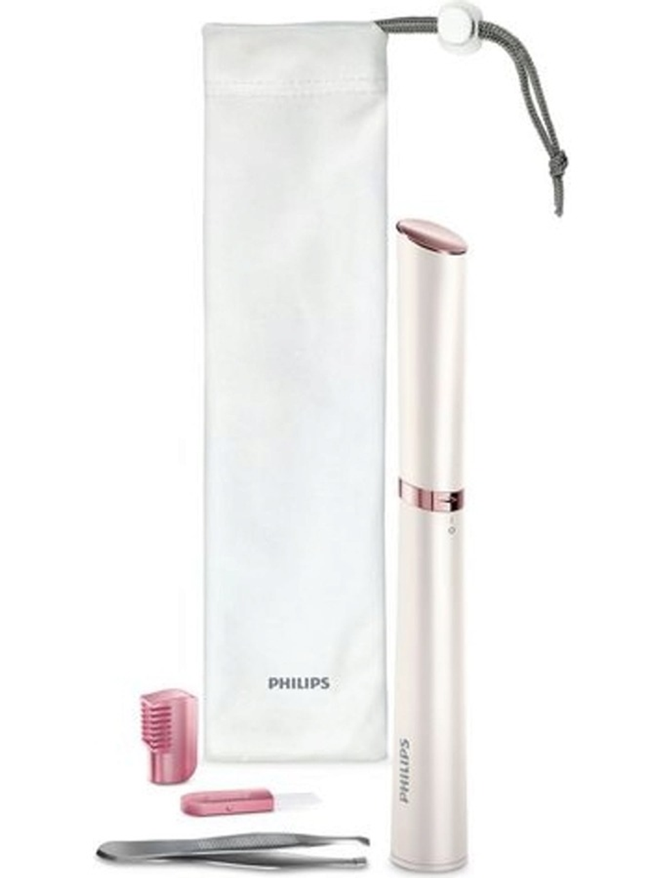 Philips Touch-Up Pen Trimmer - Body & Face Precision Trimmer, Ceramic Pearl White | HP6393/60