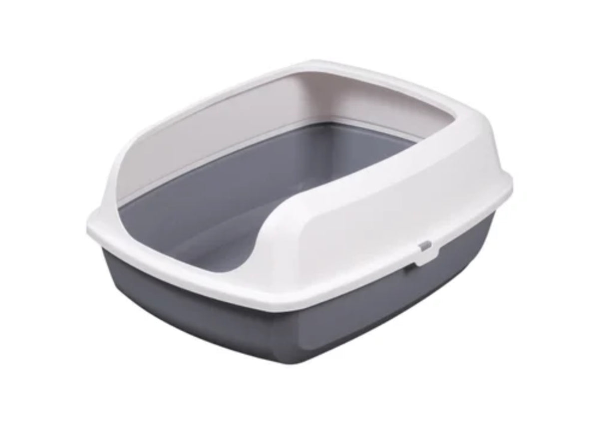 Cat Litter Box with Shovel – Dark Grey