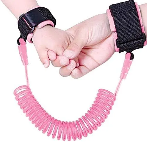 Baby Kids Safety Anti-Lost Wrist Link Rope Walking Hand Belt - Pink | 519-PK