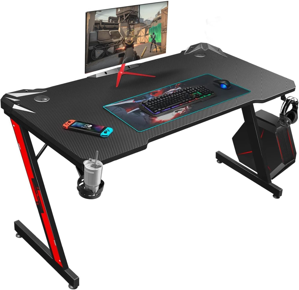 Homall Gaming Ergonomic Computer and Gaming Table Z Shaped for Pc | GD001