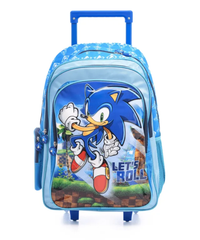 Blue Hedgehog Character 3-Piece 18" Trolley Backpack Set | 485182-8