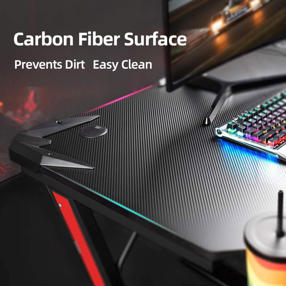 Homall Gaming Ergonomic Computer and Gaming Table Z Shaped for Pc | GD001