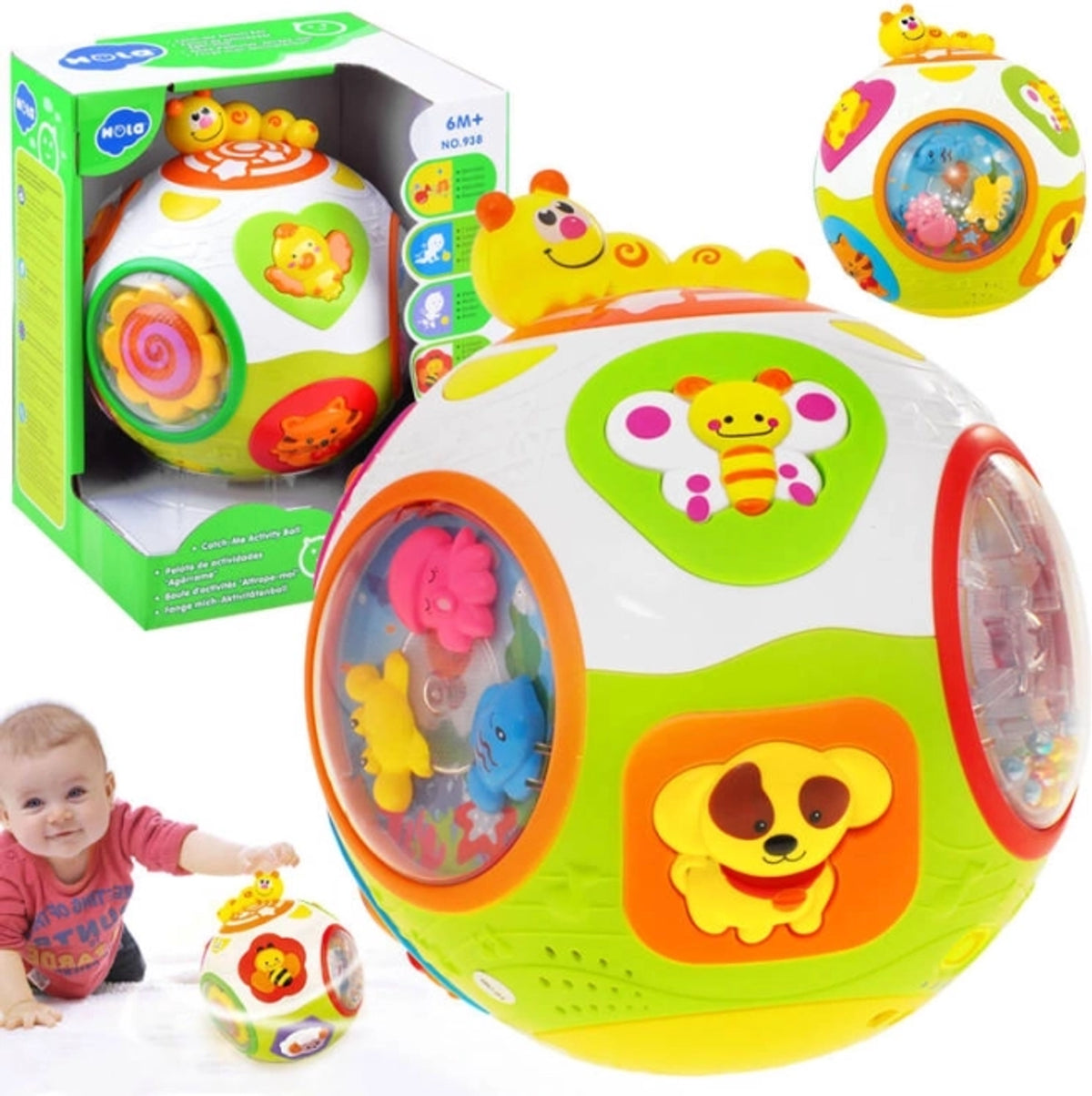 Hola Musical Activity Ball - Interactive Crawling & Learning Toy with Lights and Sounds | 938