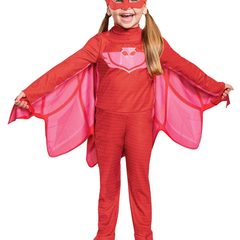 Red Pajama Hero Costume (Jumpsuit with Cape) - Large Size | 091162