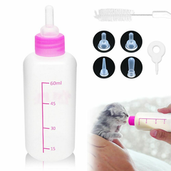 Pet Nursing Feeding Bottle with Brush - Pink | PET-FB-PNK01