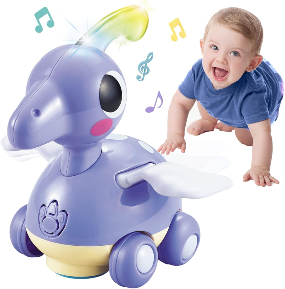 Mola Dinosaur Rolling Toy – Toddler Push & Roll Figure - Purple | 6110