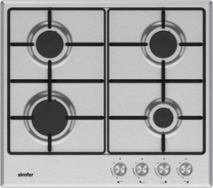 Simfer H6.400 VGRIM 60 cm Built-in Gas Hob Stainless Steel | MAO1-6400VGRIM