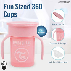 Twistshake 360 Cup 6+m - Pastel Pink | TWI78928