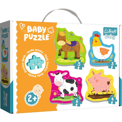 Trefl Baby Puzzle - 6-Piece Farm Animals Puzzle Set for Toddlers | 36070
