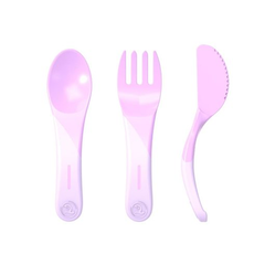 Twistshake Learn Cutlery 6+m - Pastel Purple | TWI78202