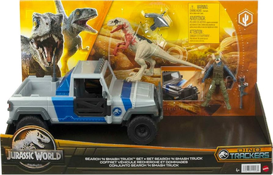 Jurassic World Search ’n Smash Truck Set with Atrociraptor Dinosaur & Human Action Figure