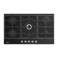 Simfer H9.505.JGSSP 90 cm Built-in Gas Hob Glass Black | MAO1-9505JGSSP