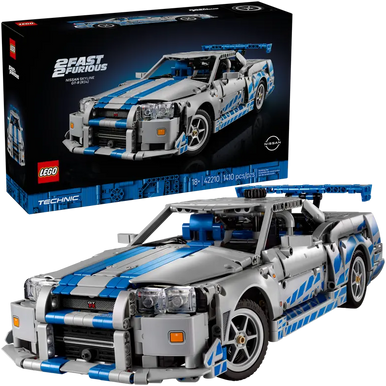LEGO 2 Fast 2 Furious Nissan Skyline GT-R (R34) - Technic Racing Car Building Set | 42210