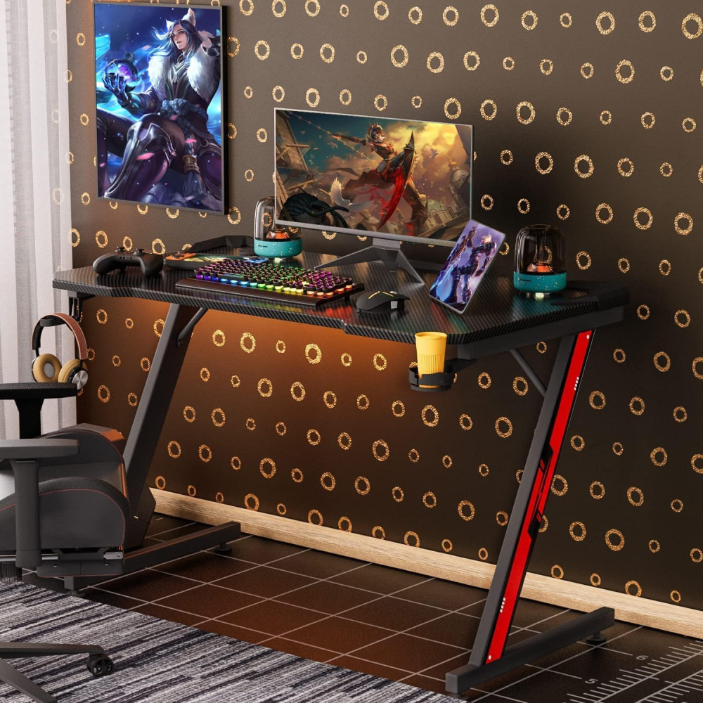 Homall Gaming Ergonomic Computer and Gaming Table Z Shaped for Pc | GD001