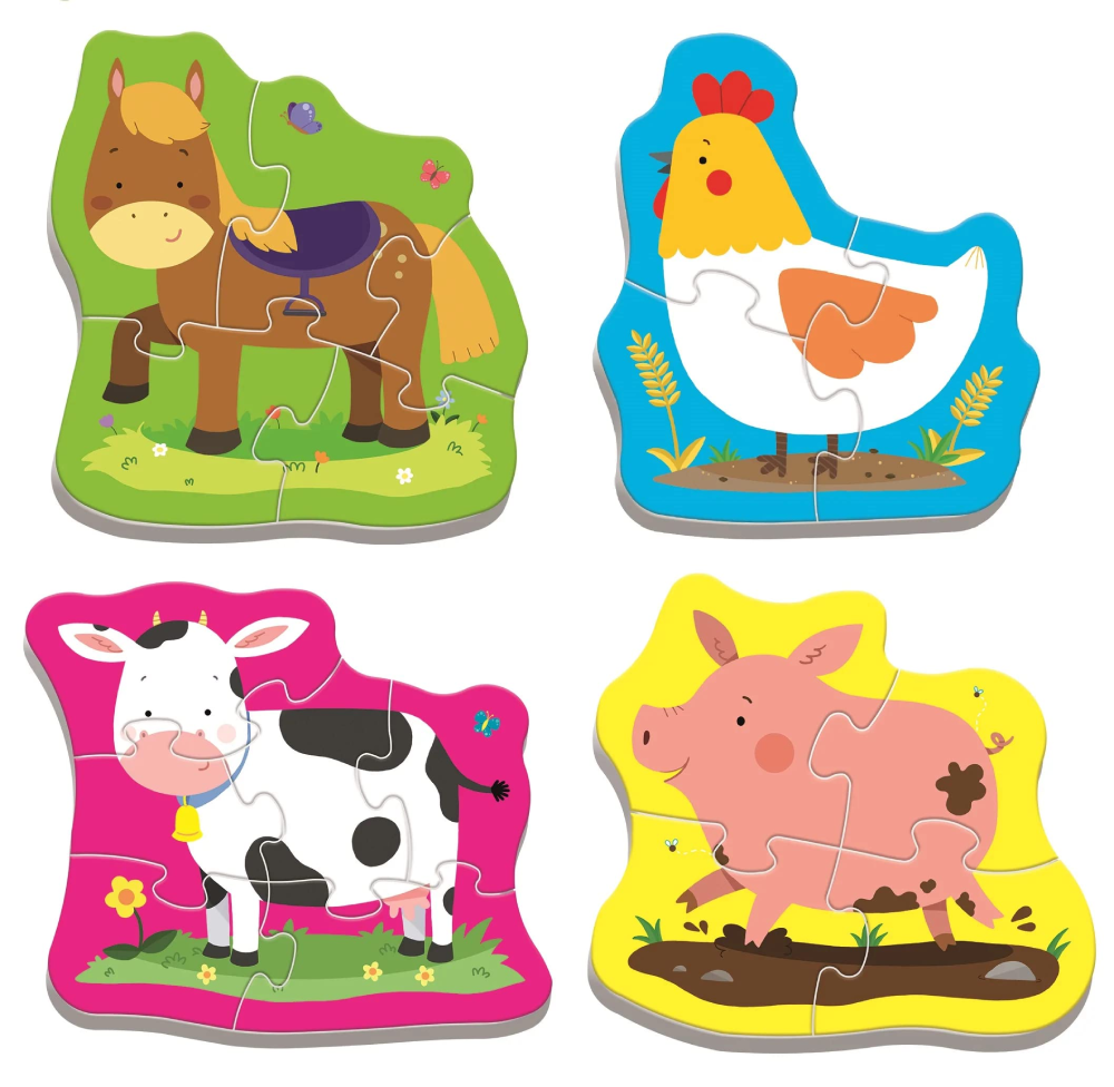 Trefl Baby Puzzle - 6-Piece Farm Animals Puzzle Set for Toddlers | 36070