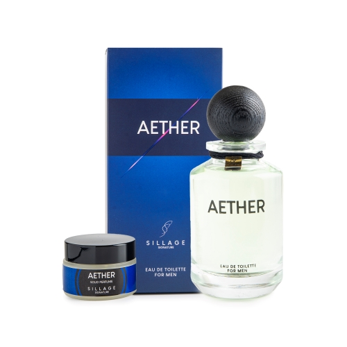 Sillage Signature Aether Eau de Toilette for Men + Solid Perfume - Citrus, Fresh, Bright | SS-AETHER-EDT-SP