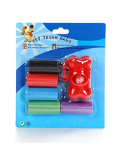 Pet Trash Bags with Dispenser - 5 Rolls |  PTB-5R
