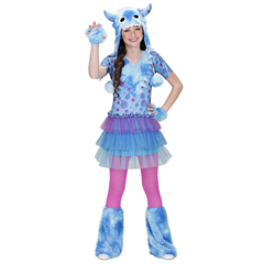 Monster Girl Costume (Dress, Hat, Gloves & Chaps) – Blue/Purple | 0159V
