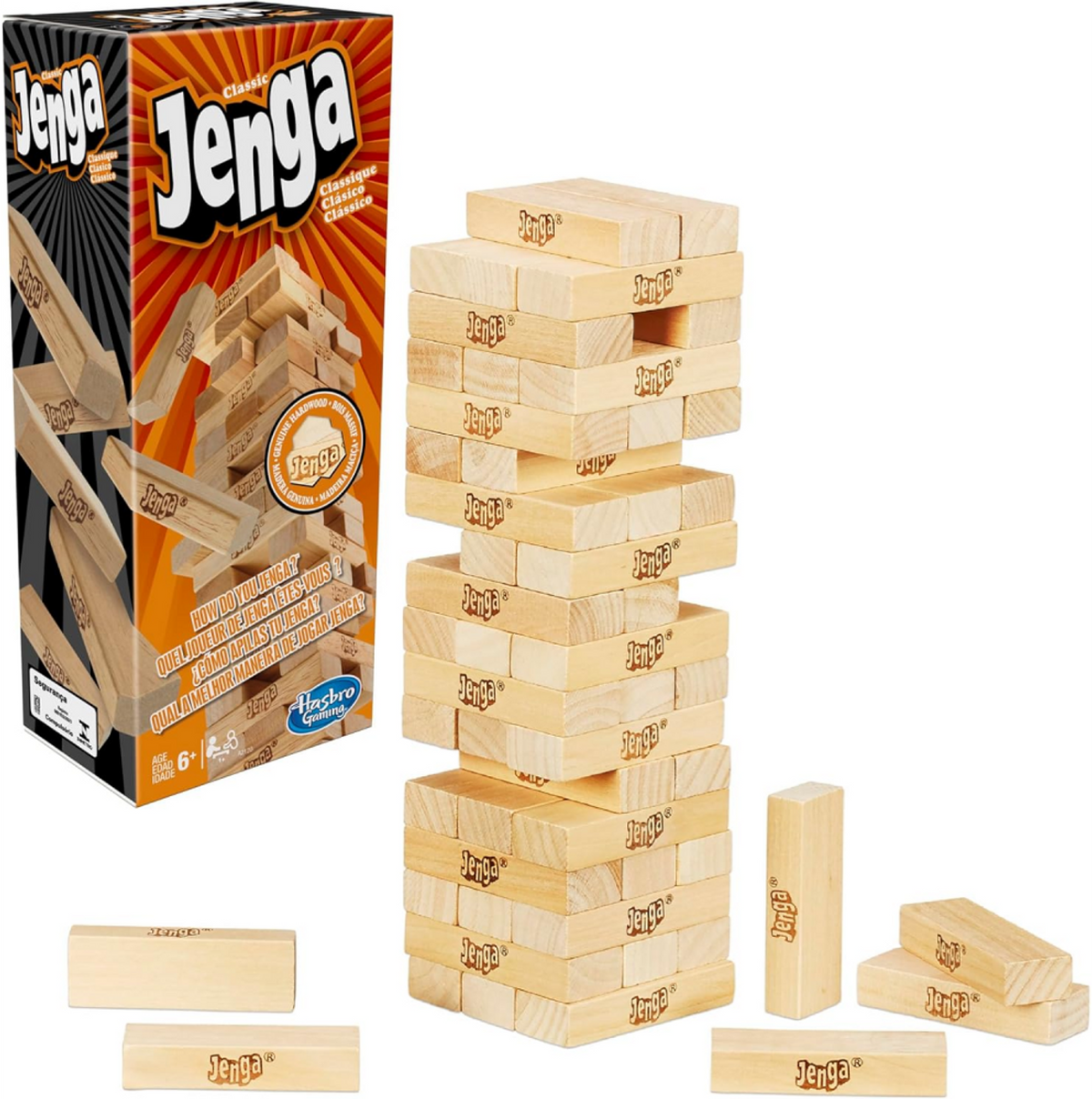 Hasbro - Jenga Game - The Original Wood Block Party Game | HBGMA2120E