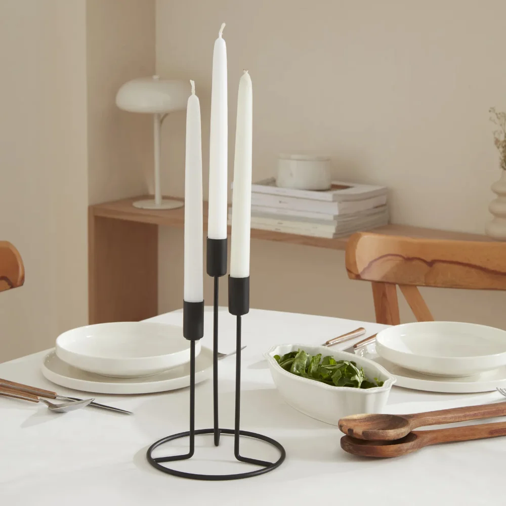 Karaca Home Siela 3 Candlestick [Black] | 8680214382660