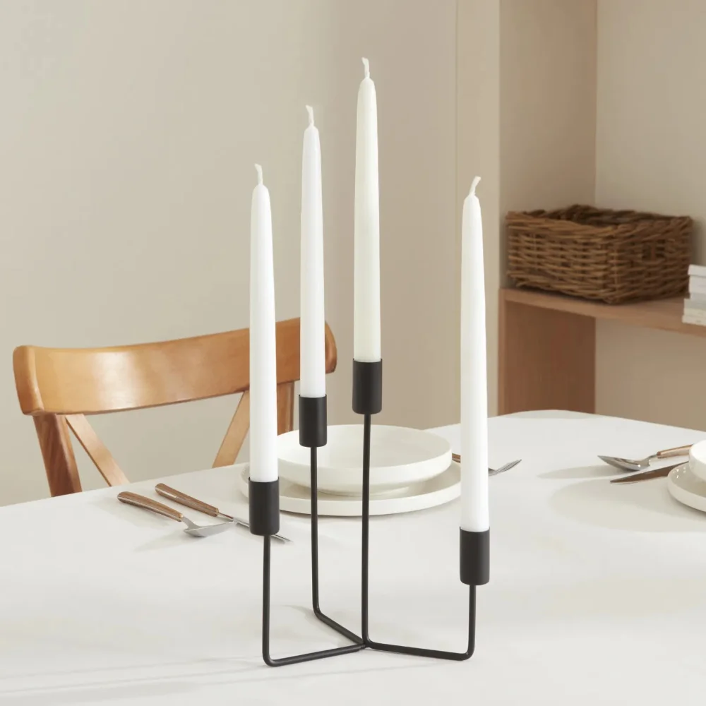 Karaca Home Siela 4 Candlestick [Black] | 8680214382585