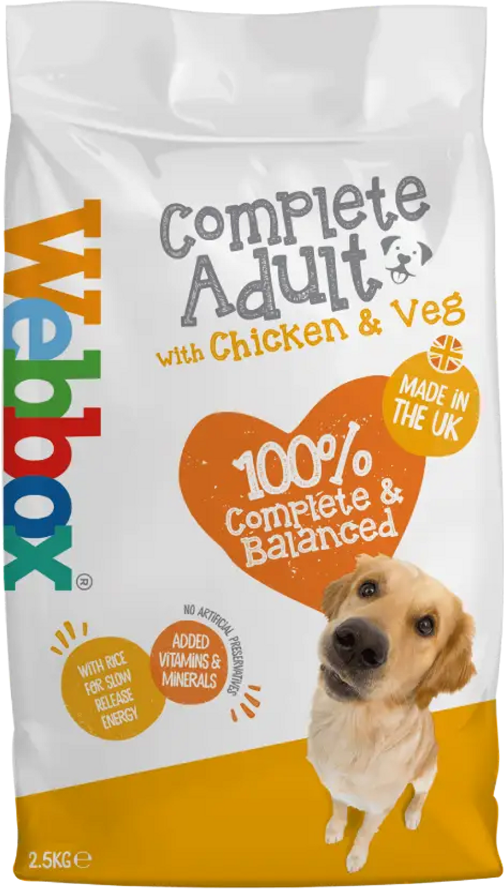 Webbox Complete Dog Food, Chicken & Vegetables 2.5kg | 2475