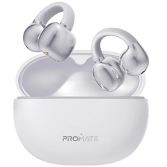 Promate Wireless Earbuds BT with Charging Case Open-Ear Clip-On - White | AIRCLIP.WHITE