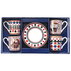 Easylife R1475/CASR Set of 4 Coffee Cups & Saucers 100 ml “Casino Royale” | R1475/CASR