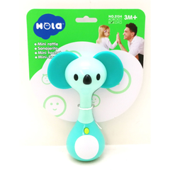 Hola Mini Rattle Toy - Koala Shaped Baby Rattle - Blue | 3134