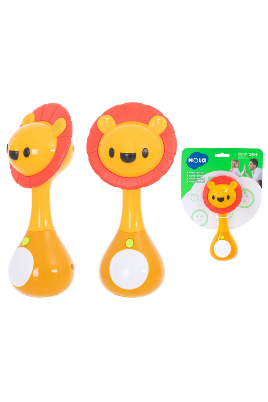 Hola Mini Rattle Toy – Lion Design - Orange | 3134
